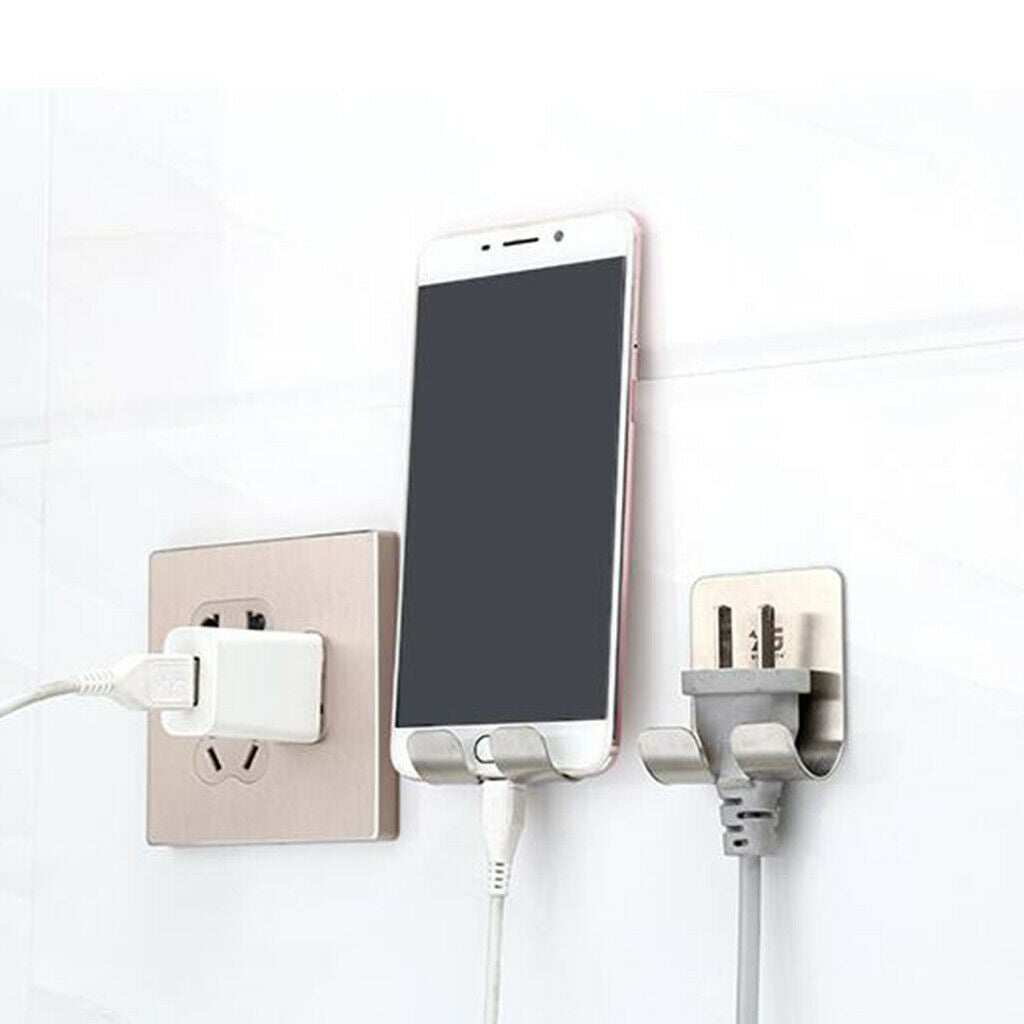 Power Plug Socket Hook Rack Holder Coat Hanger Office Home Wall Decor