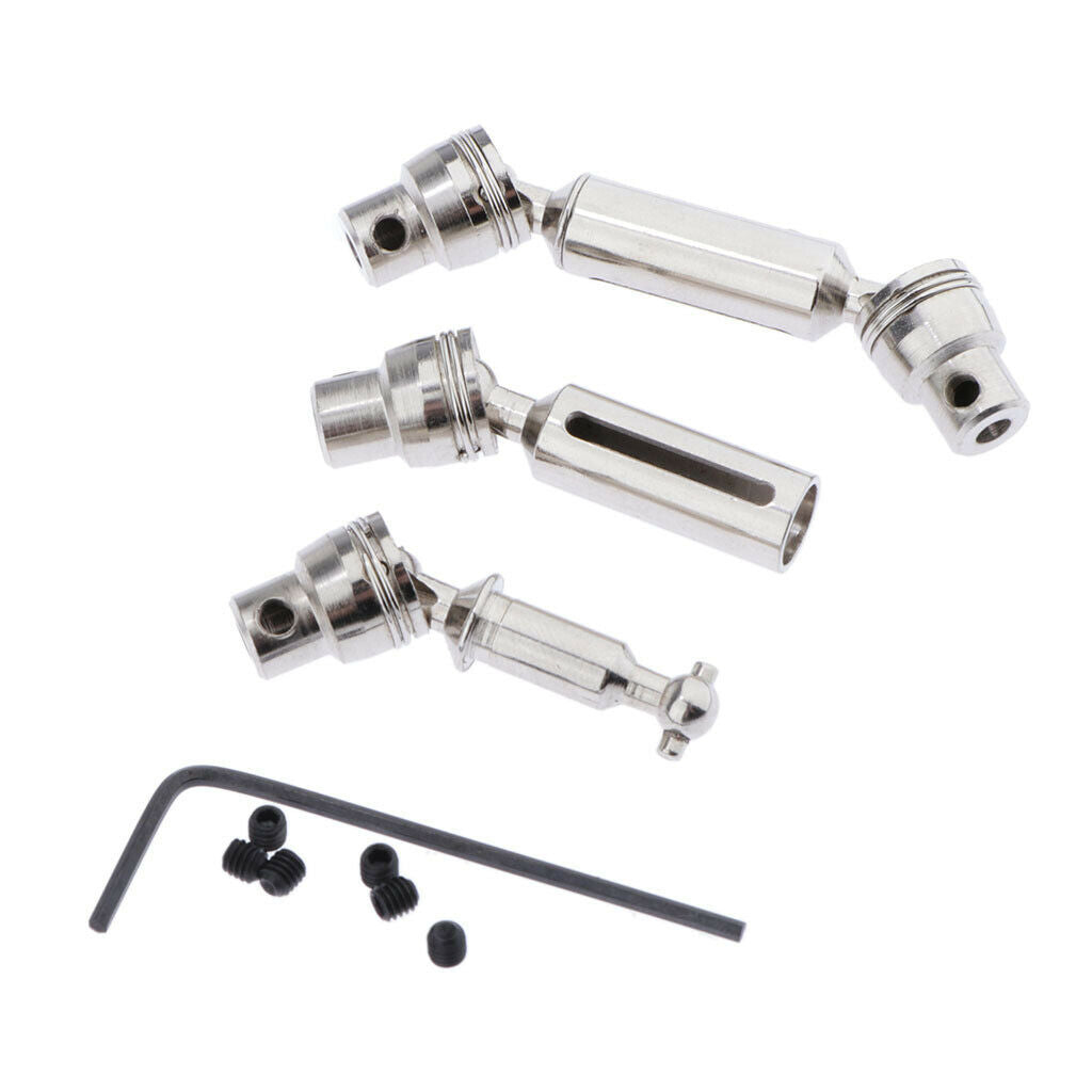 2pcs Steel Universal Drive Shaft for WPL B14 B24 MN35 MN66 Q62 Q65 1/16 RC