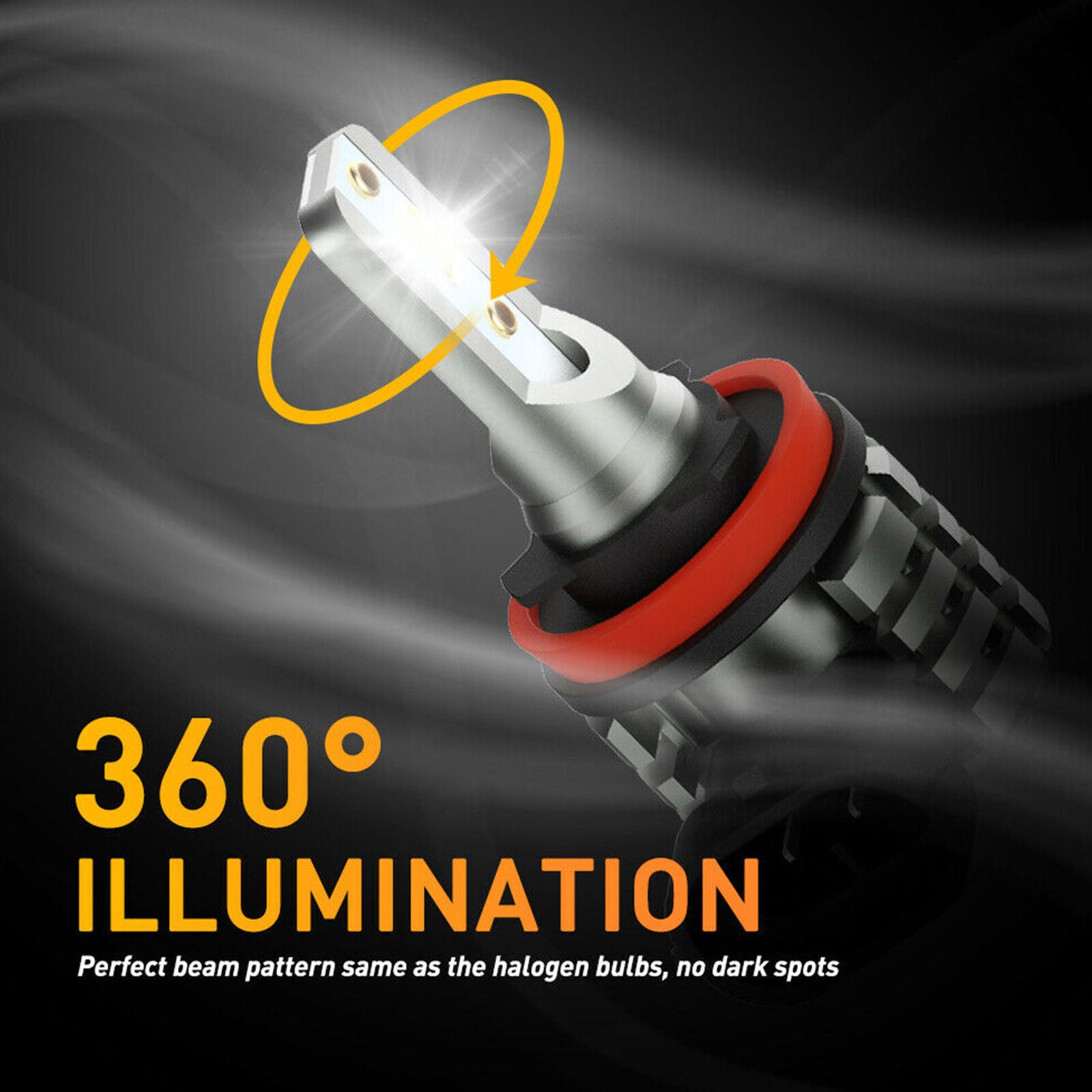 H11 H8 White Yellow LED Fog Light Bulbs Dual Color Super Bright DRL Lamp