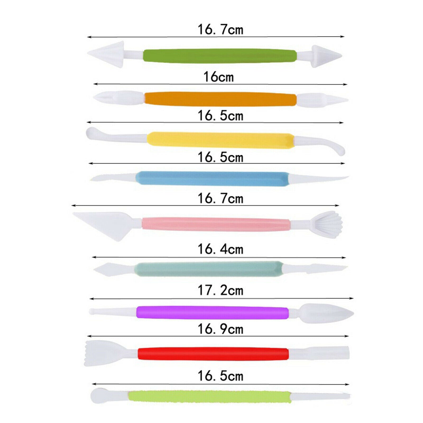 9Pack Plastic Clay Tools Ceramic Pottery Kit Shaping And Sculpting Assorteds