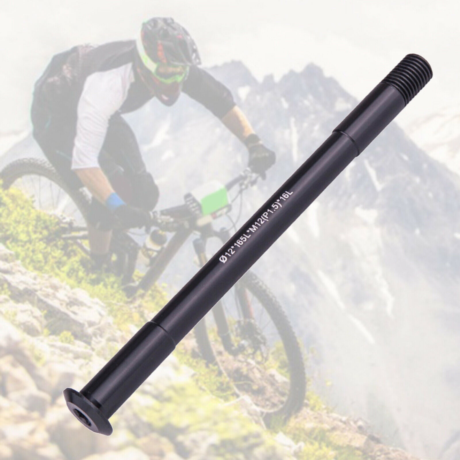 Bicycle QR Thru Axle Shaft Front Rear Hub Skewer 12mm  165mm 1.5mm
