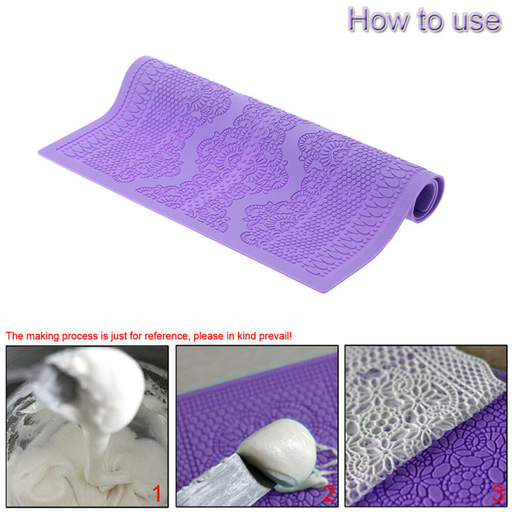lace mould silicone mat fondant sugar craft ca mold diy baking decorating too&BD