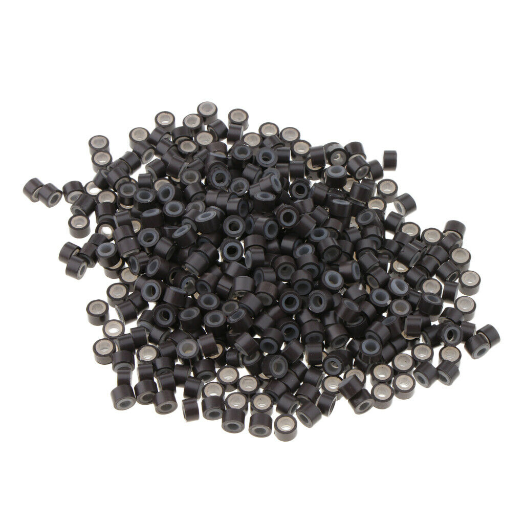 1500 Pcs Micro Hair Extension Rings Links Loop Beads Tool Set 3mm Black Bulk