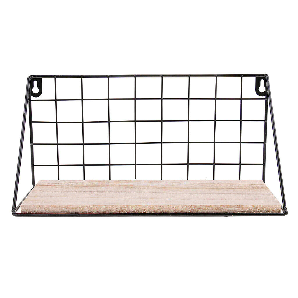 Metal Wall Mounted Storage Rack Shelf Organizer Bathroom Home Cafe Ornaments