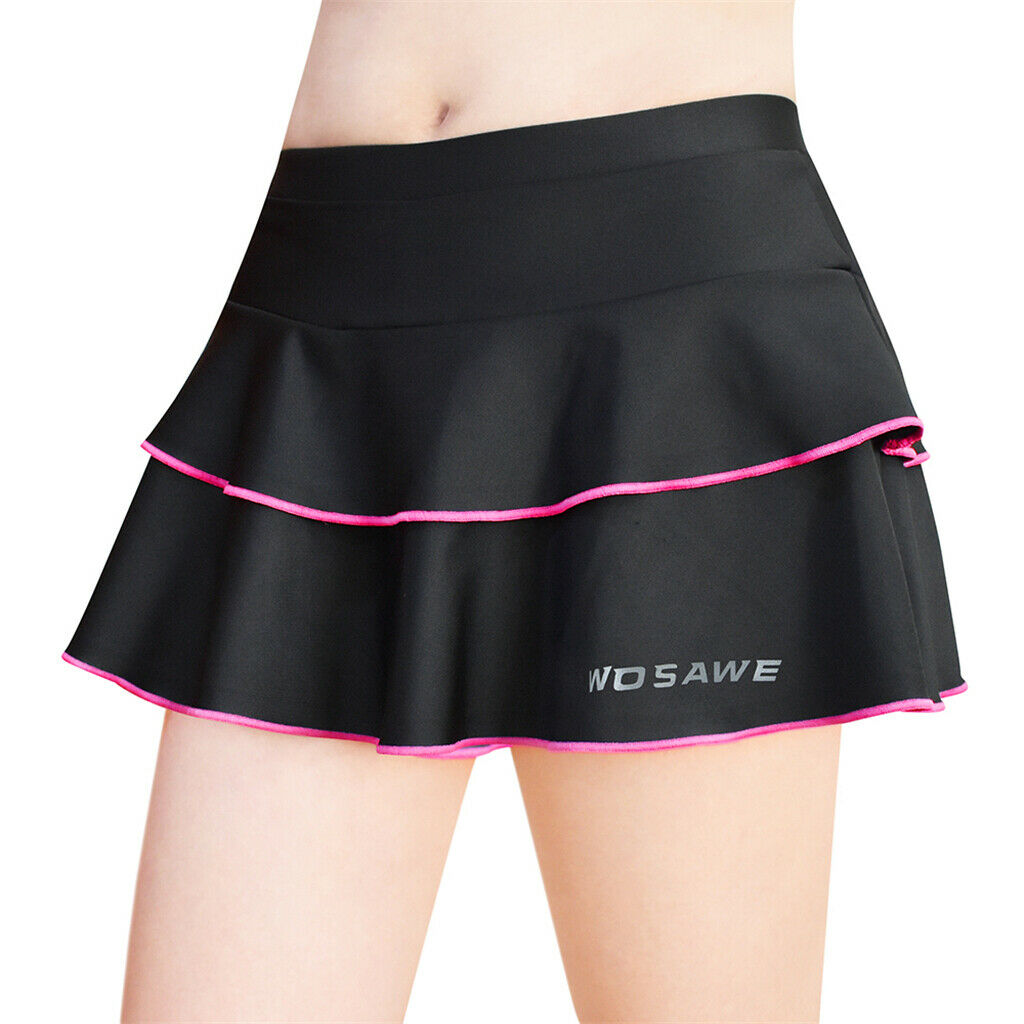 Women's Cycling Padded Skirt Tennis Golf Yoga Shorts Pants Swing Skirt S