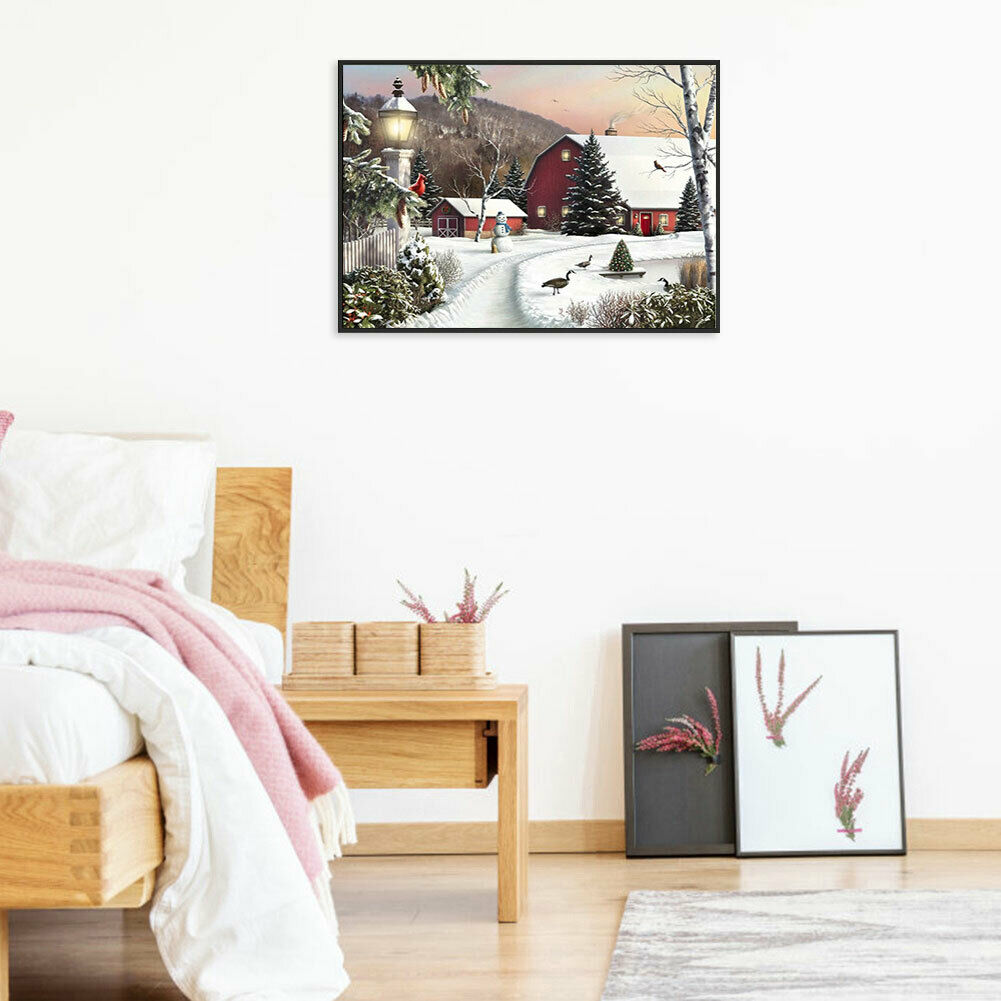 Clear Sky Snow DIY Full Drill Diamond Painting Embroidery Cross Stitch Gift @