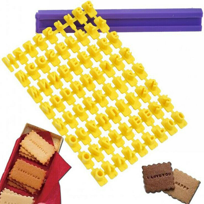 Alphabet Letter Number Cookie Biscuit Mold Press Embosser Cutter Fondant .l8