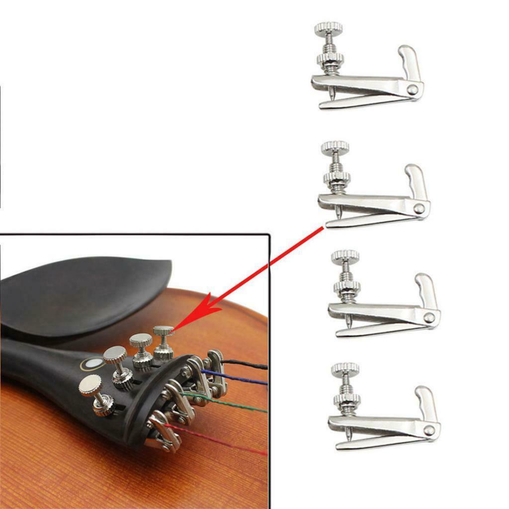 15x Violin Chinrest Tailpiece Bridge Fine Tuner 4/4 Violin Instrument Parts