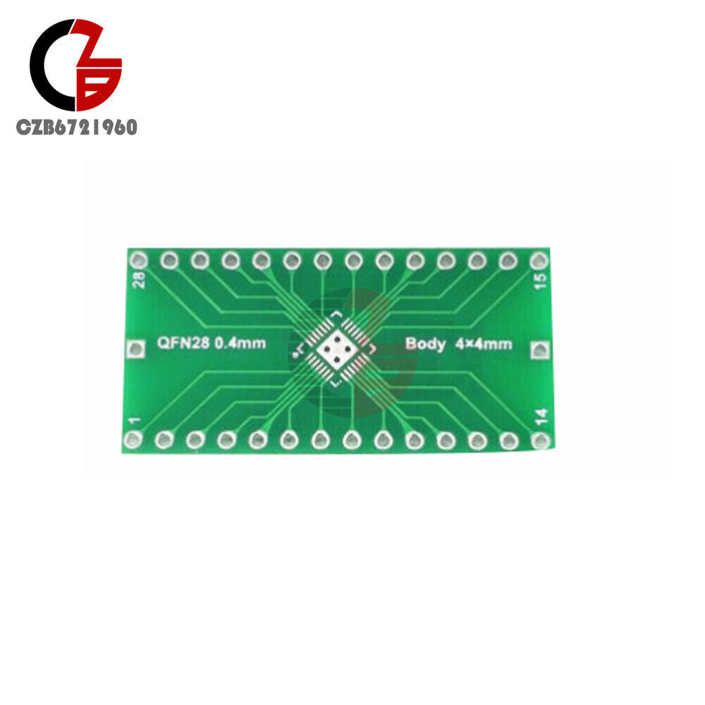 2PCS QFN28 0.4mm 0.5mm to 2.54mm DIP Adapter PCB Board Converter IC
