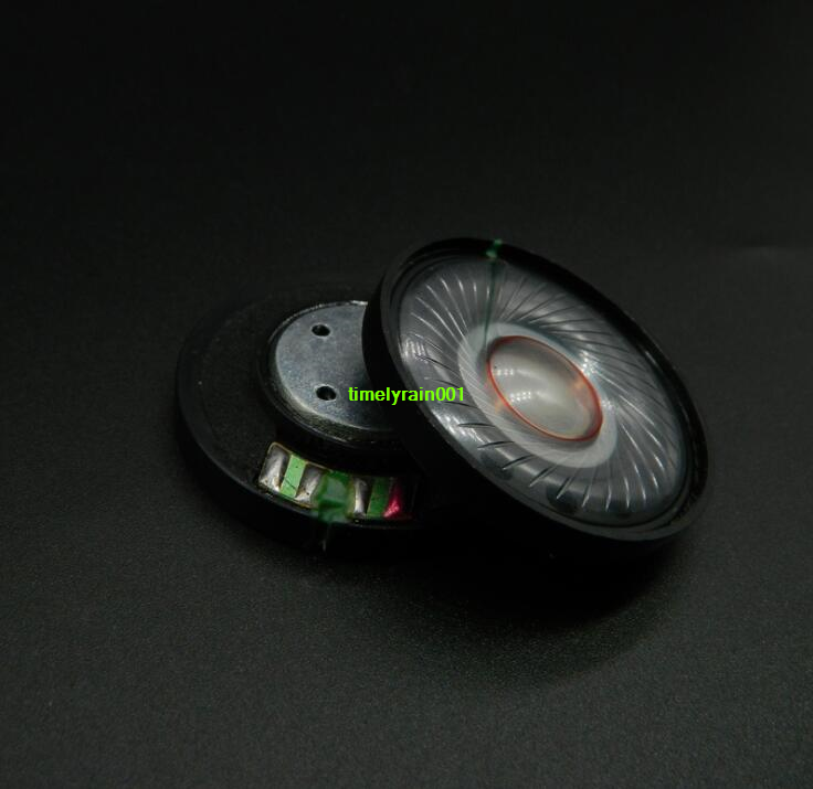 2pcs 40mm 32Ω 0.25W~0.3W headphone Headset speaker Subwoofer Audio Parts