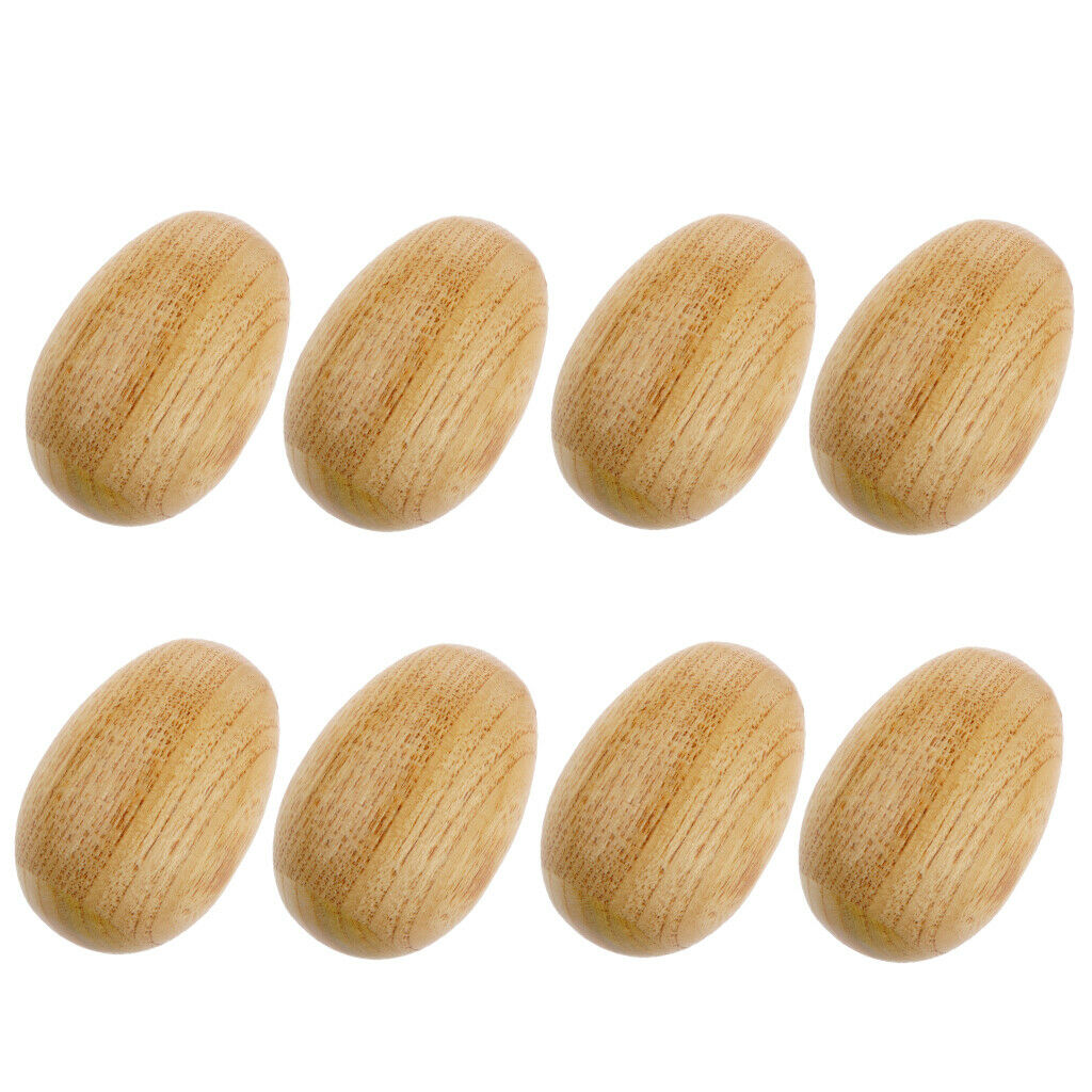 8pcs Handmade Wooden Egg Shaker Instruments Rattle Children's Toys