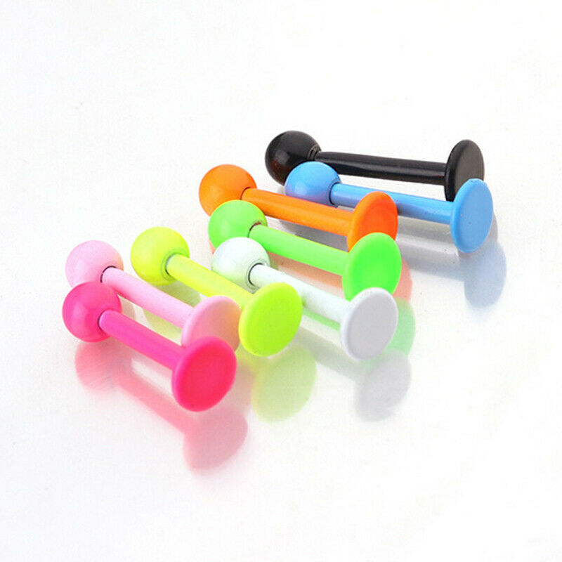8Pcs Stainless Steel Lip Rings Tongue Nail Cartilage Ear Stud Piercings J.l8