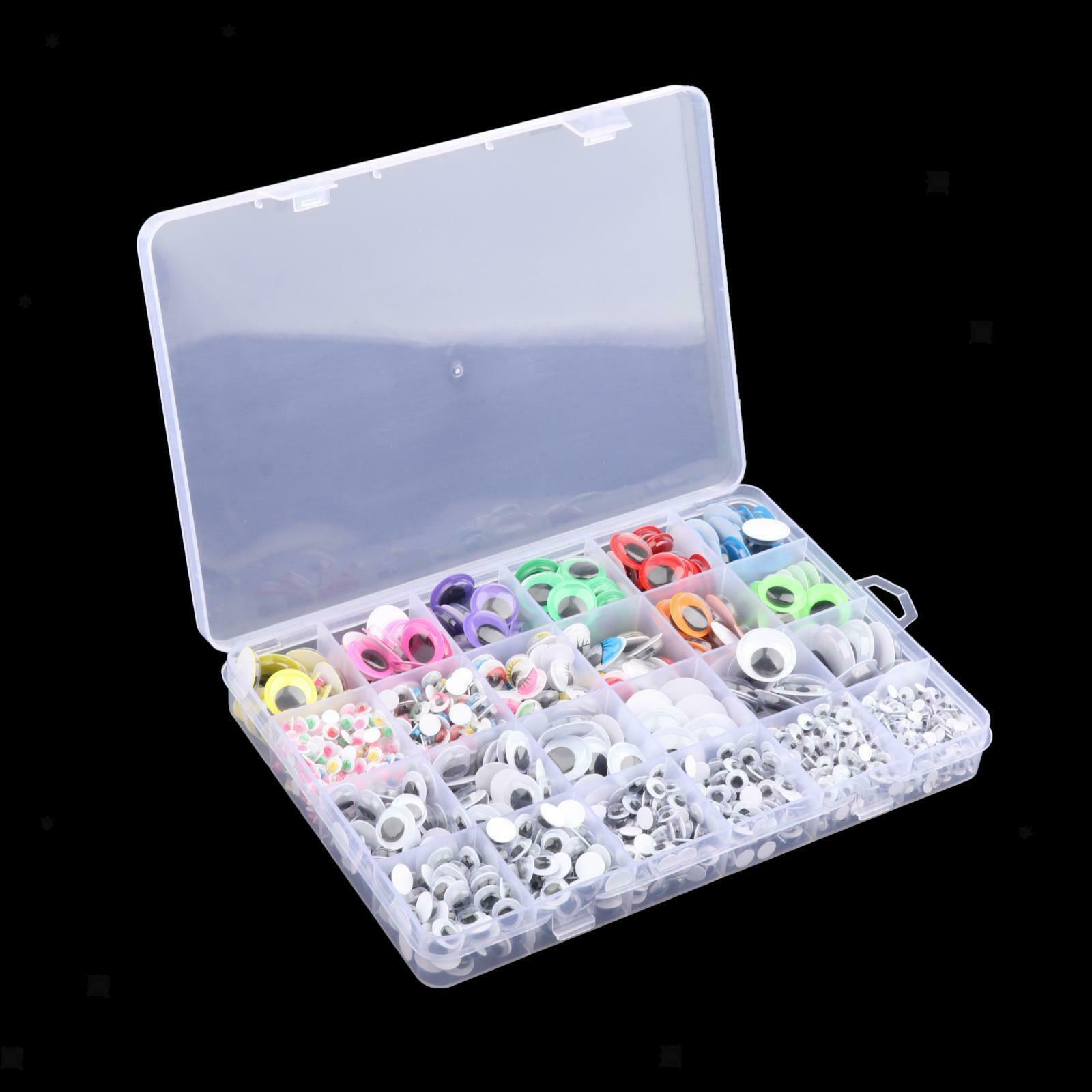 1680x Mixed Wiggle Googly Eyes Round 8 Sizes for DIY Craft Scrapbooking