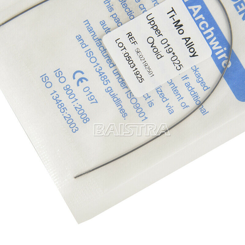 20X AZDENT Dental Orthodontic Beta TMA Molybdenum Alloy Arch Wire 19X25 Upper