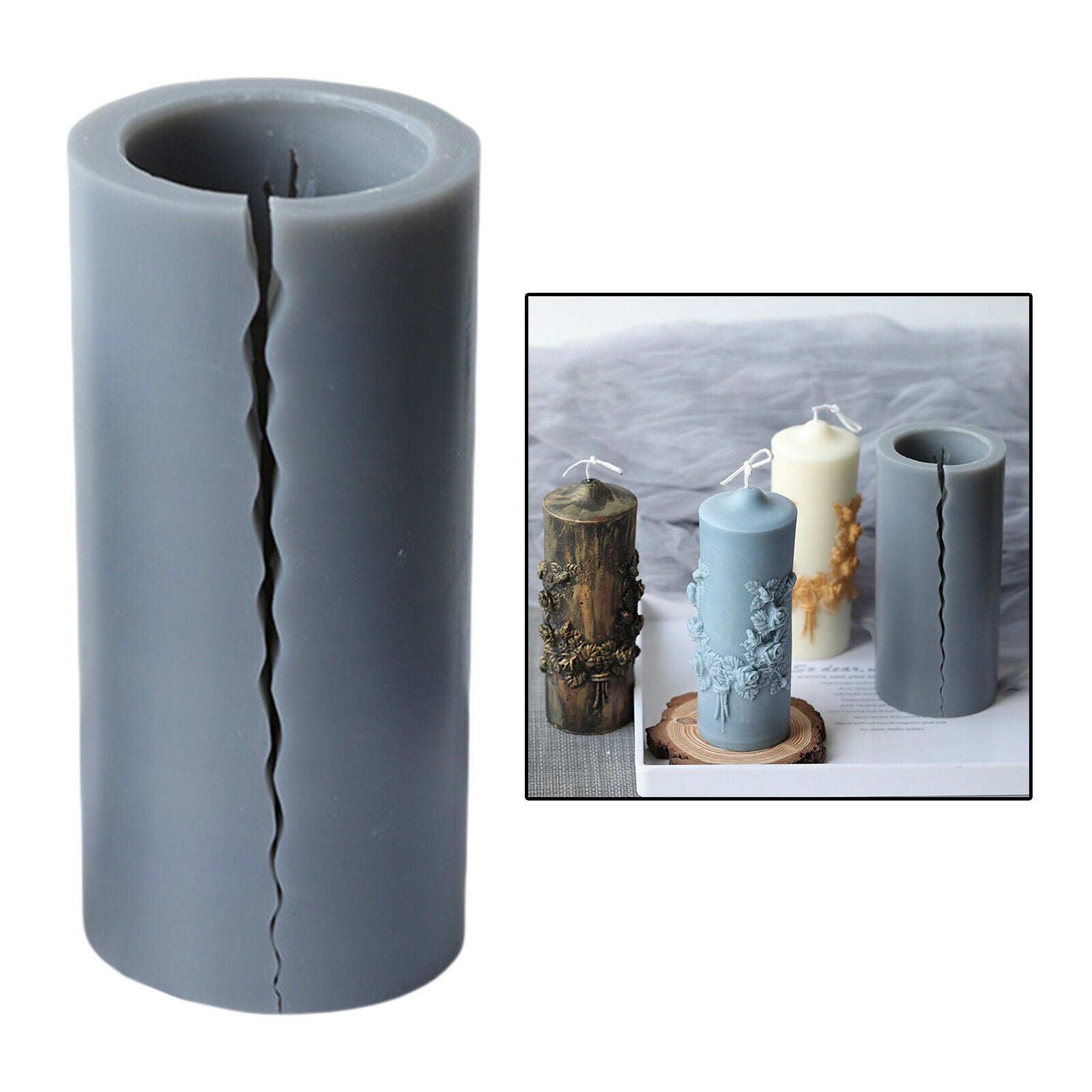 Cylinder Shape Long Pole Candle Molds Soap Wax Making Craft DIY Wedding Gift