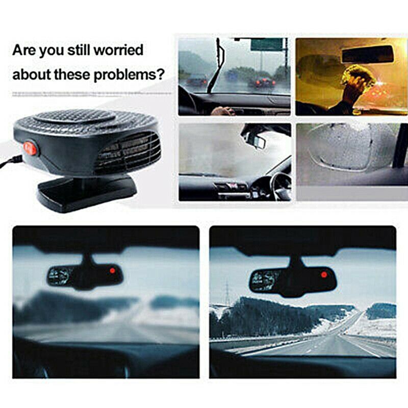 Protable Auto Car Fan Heater Removng Fogde Frosting Cool Air Warm Air Driving C5