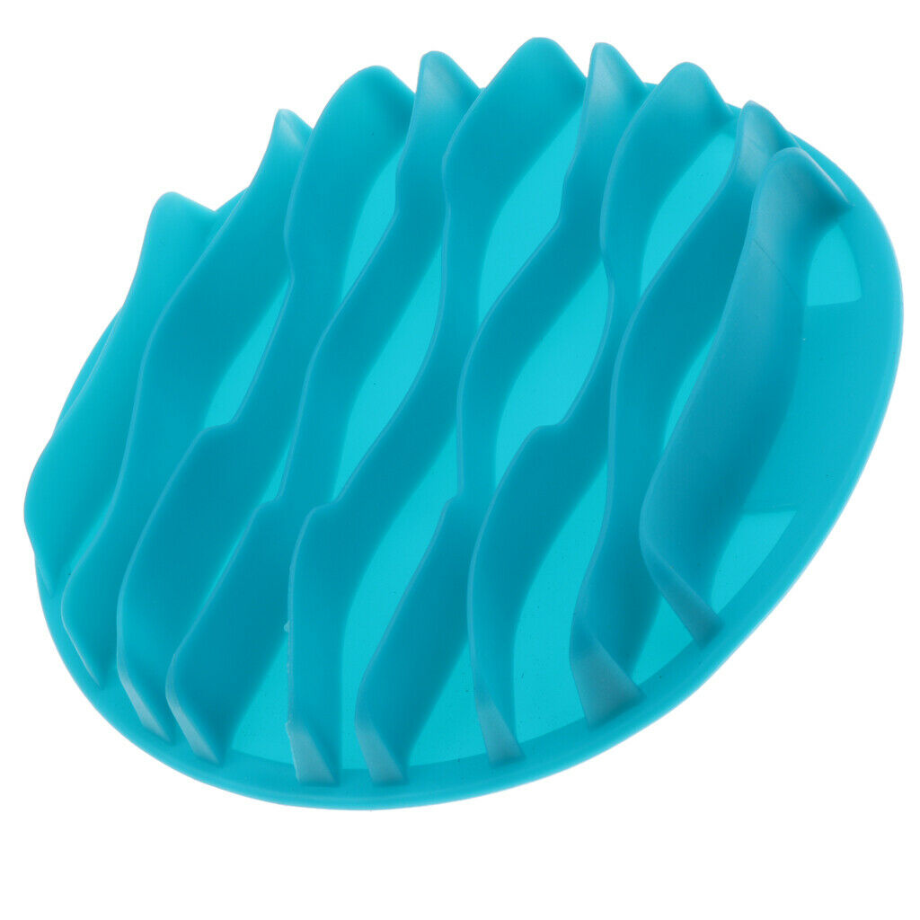 Silicone Slow Feeder Dog Bowl Pet Puppy Cat Feeding Tray Non-Toxic  Blue