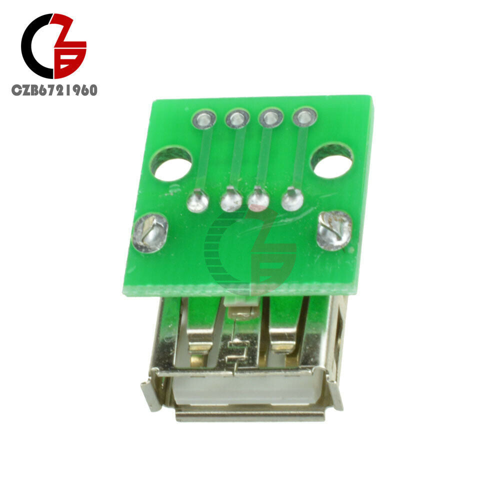 5PCS Female A Type USB to DIP 2.54MM PCB Board Adapter Converter for Arduino