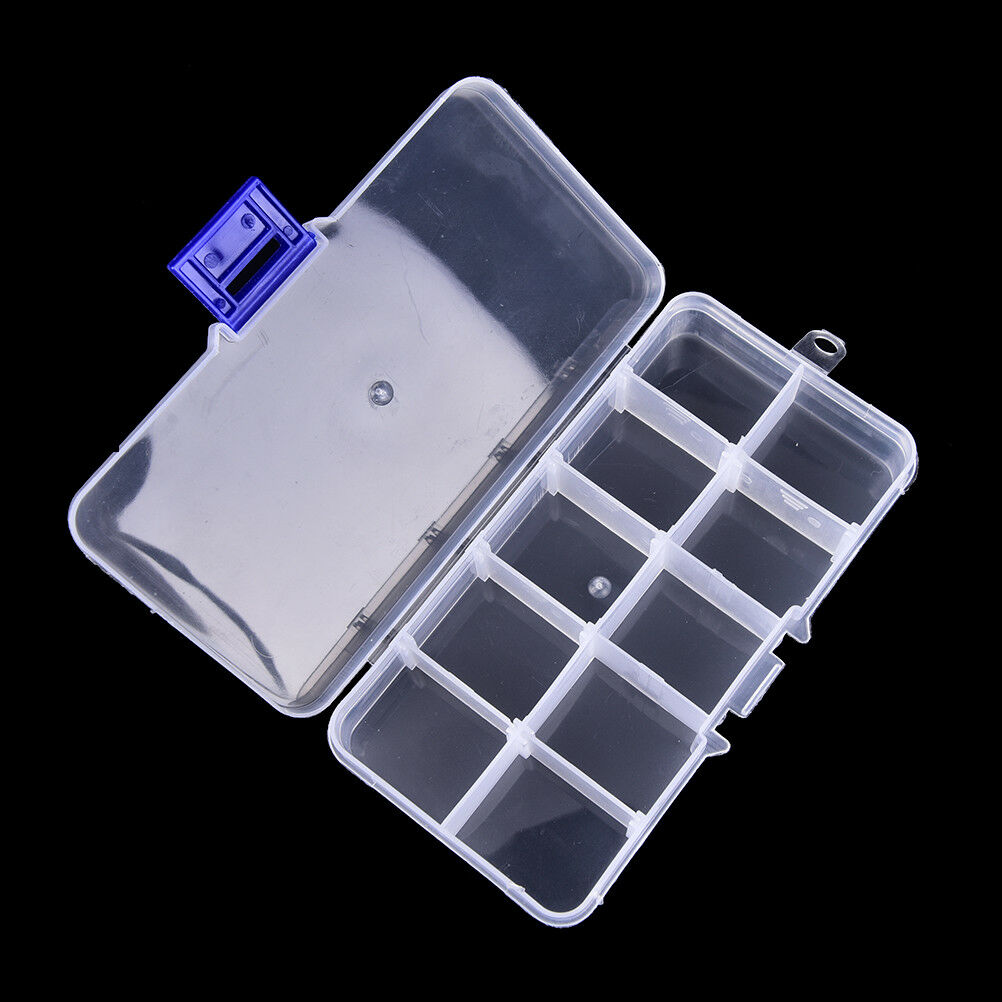 10 compartment transparent visible plastic fishing lure box fishing tackle.l8