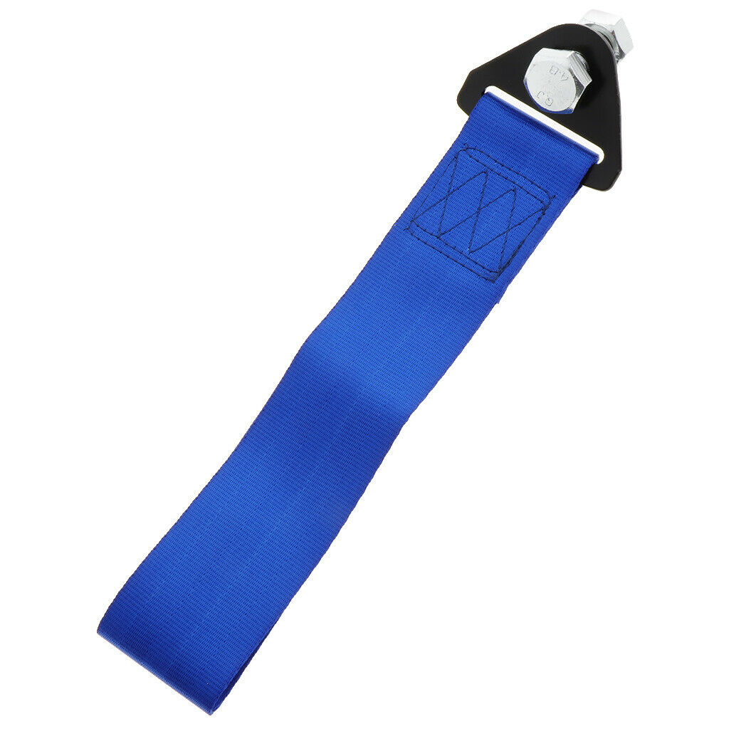 Durable Car Auto Tow Strap Set Front/Rear Bumper Hook Blue