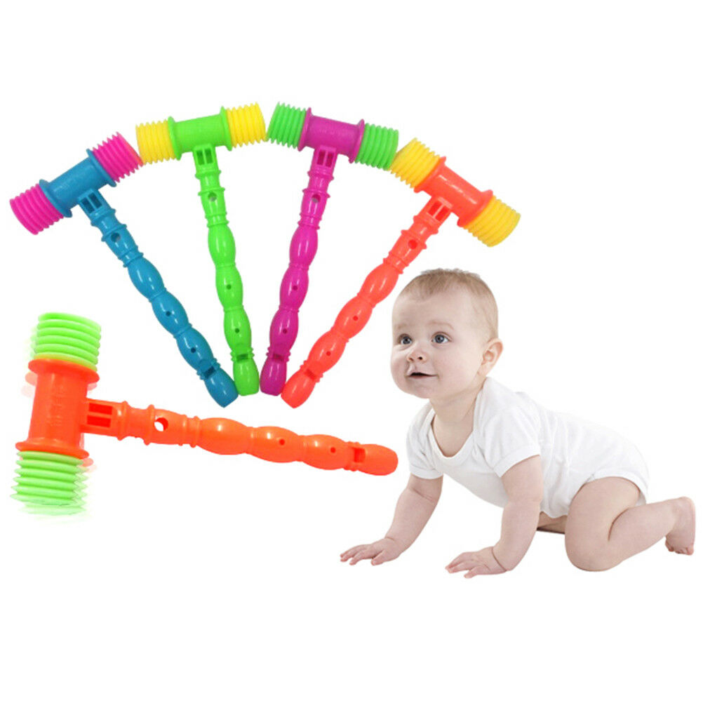 25cm Plastic Whistle Training Toddler Baby Kids Handle Hammer Noisy Whist.l8