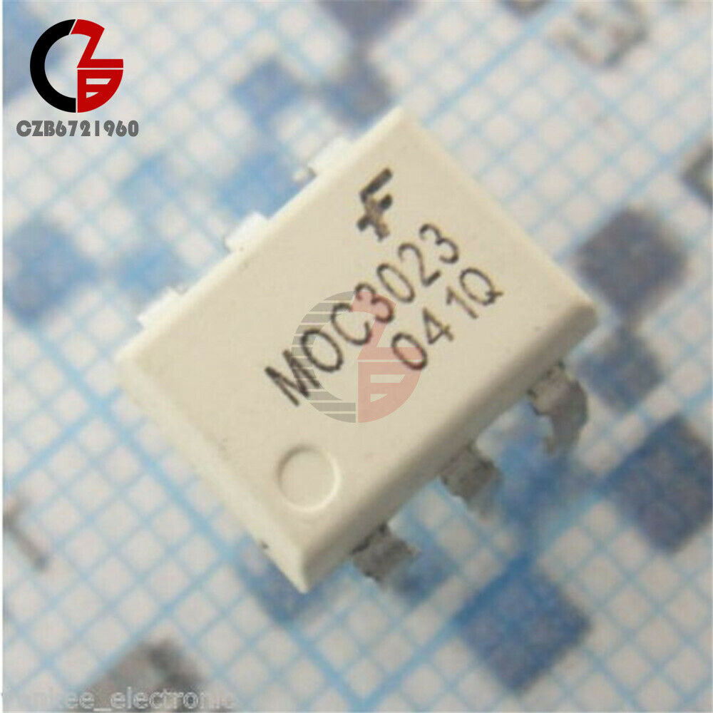 10Pcs Fairchild MOC3021 Random-Phase Optoisolators Triac Driver Output DIP-6