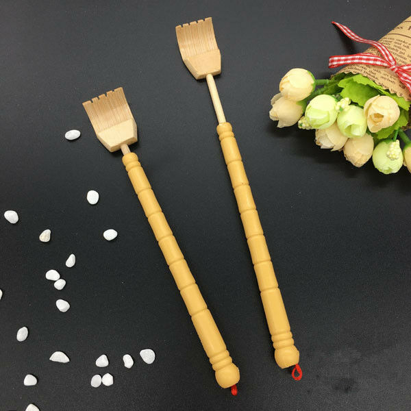Wooden Bamboo Telescopic Back Scratcher Extendable Back Itching Self Massager C
