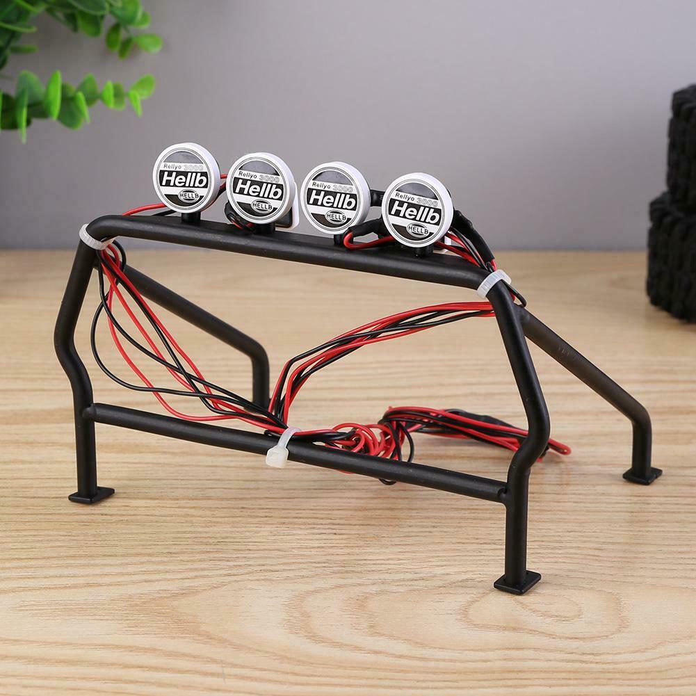 Metal Roll Cages Bucket 6 LED Lights Set for RC4WD 1/10 TF2 Car Accessories @