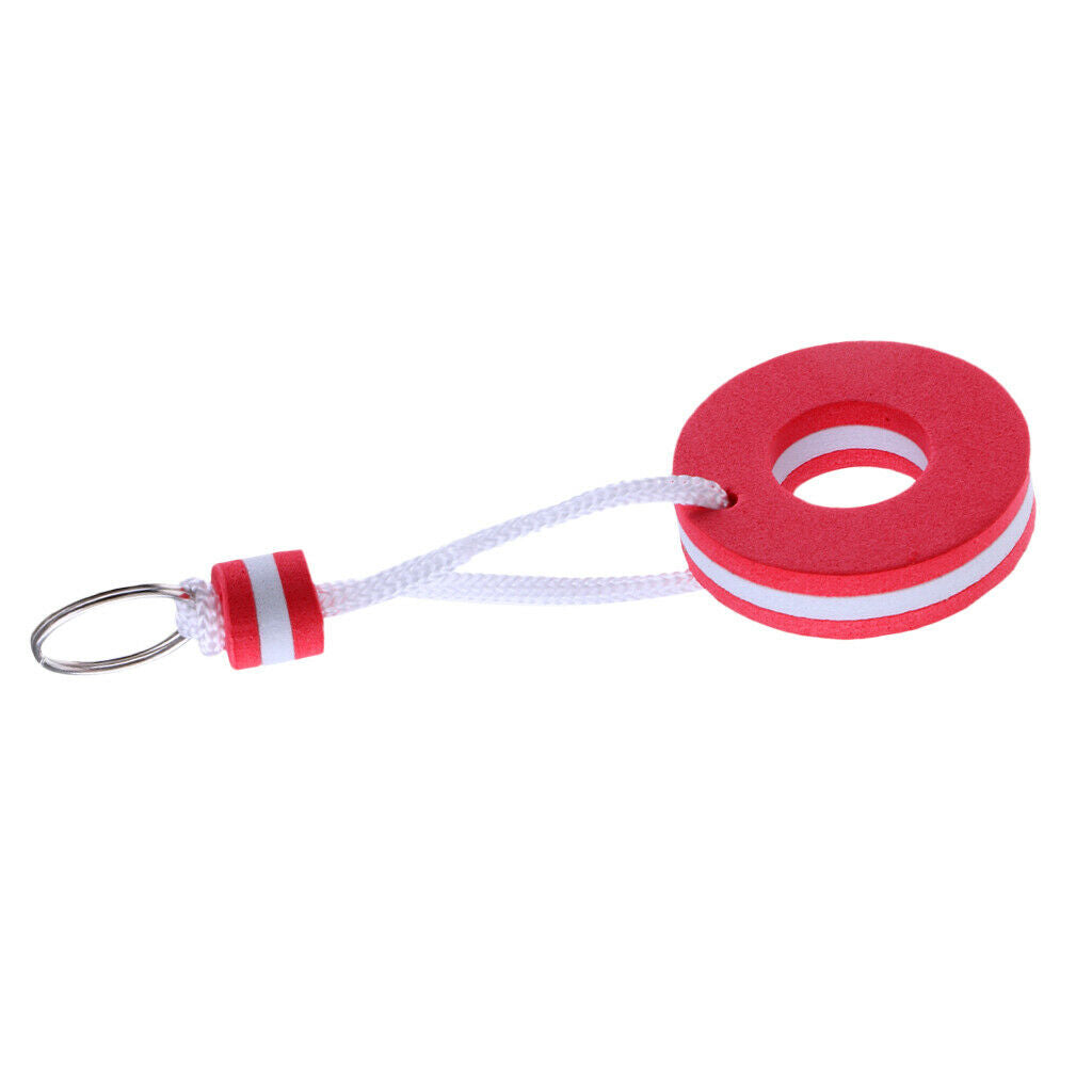 Floating Foam Keychain Fishing Boat Buoy Key Float Key Ring Holder- Red Buoy
