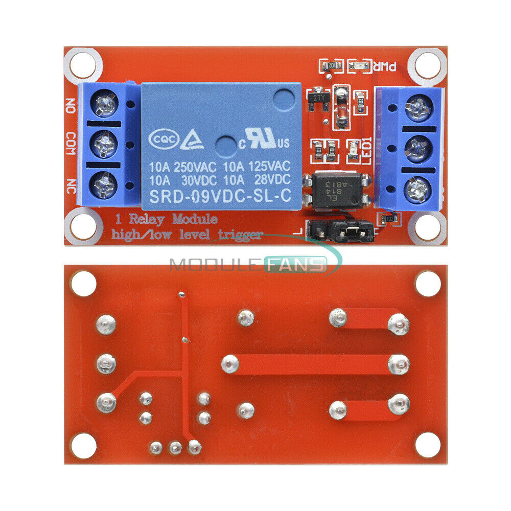 DC 9V 1-CH Channel Optocoupler Driver Shielded High Low Level Relay Module