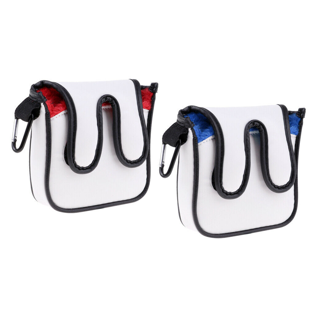 Premium Square Golf Mallet Putter Head Cover Club Protector Headcover Blue