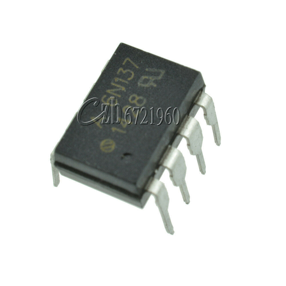 10Pcs 6N137 DIP8 FSC ISOLATOR 2.5KVRMS 1CH OPEN NEW