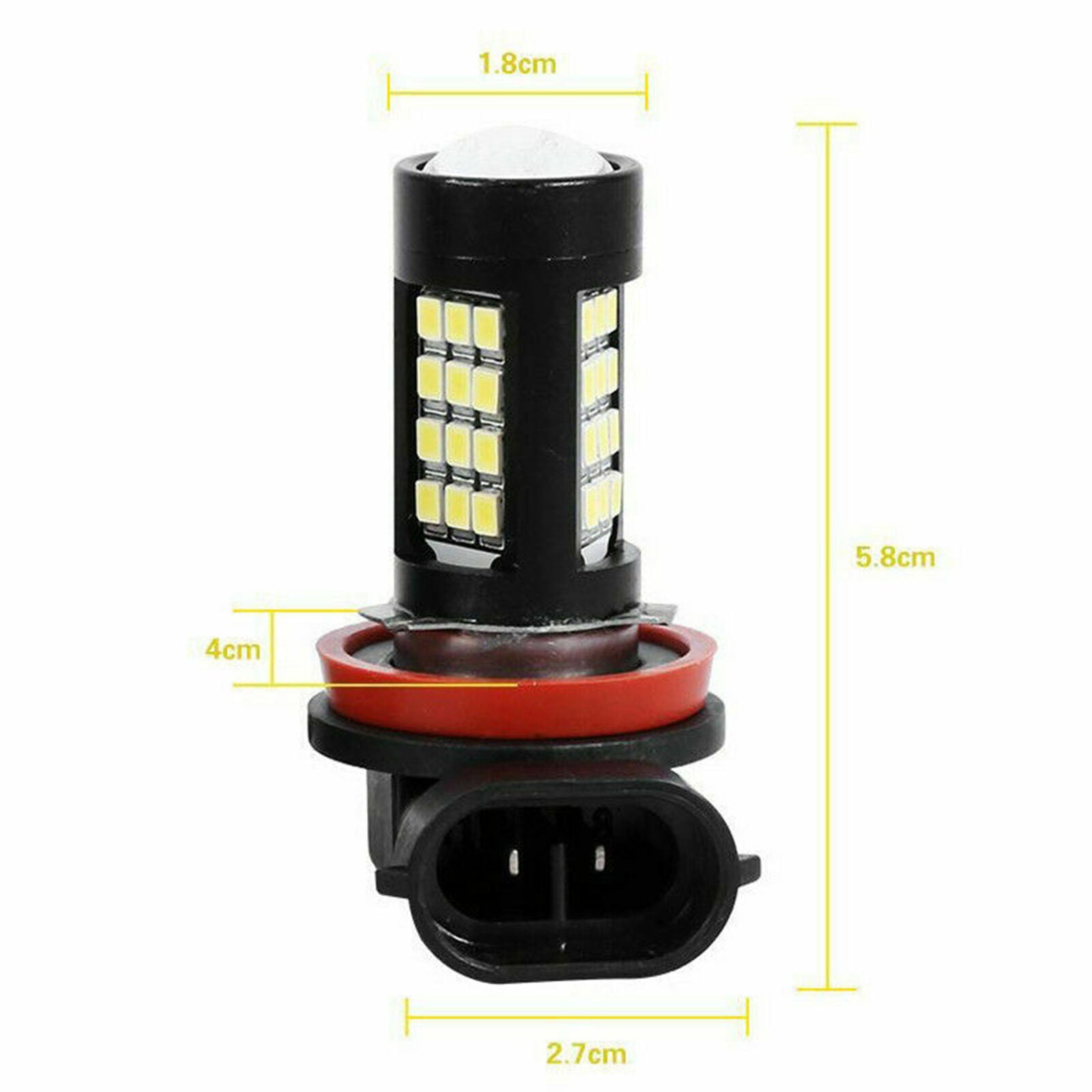 2x H11 42 SMD LED 2835 Canbus Error Free Fog Light Bulb New Aluminum 10W Lamp