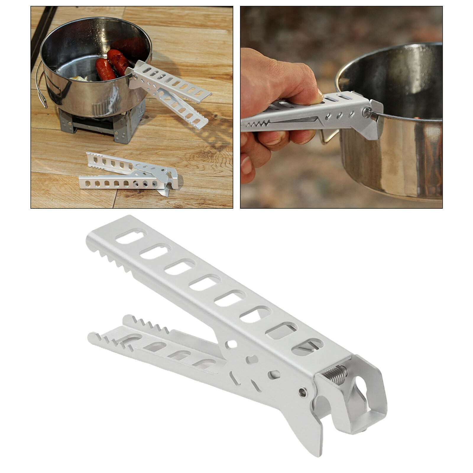 Picnic Camping Bowl Pot Clamp Pan Gripper Hand Anti-scald Clip for Kitchen