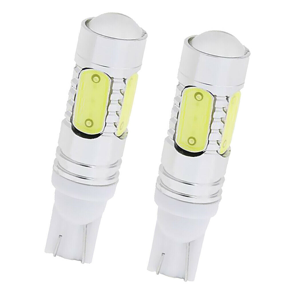 2x High Power T10 LED Parking Reverse Light 7.5W Projector Lamp Xenon White