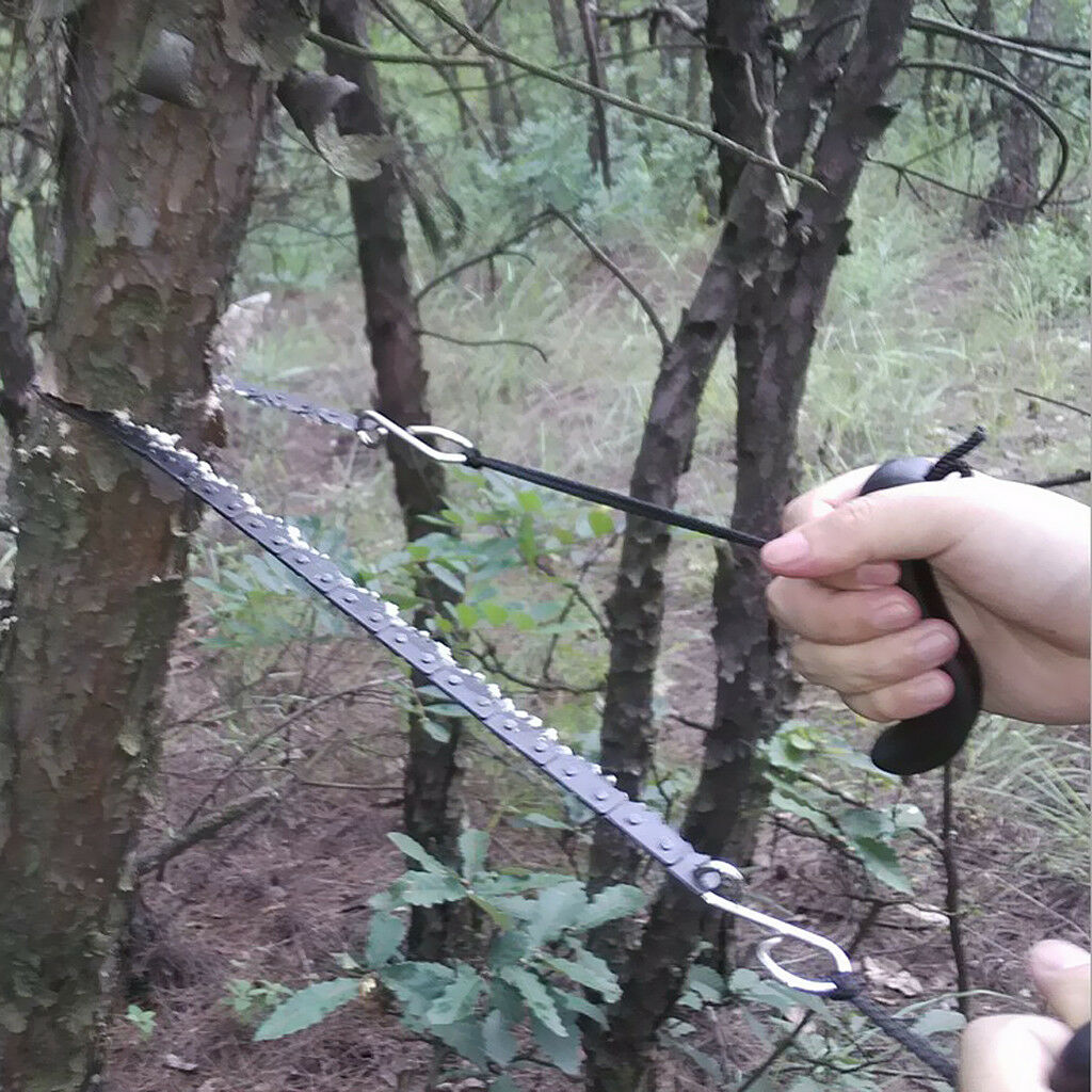 Steel Wire Saw Outdoor Chain Saw Hunting Saw Manual Tool Tree 50cm Black