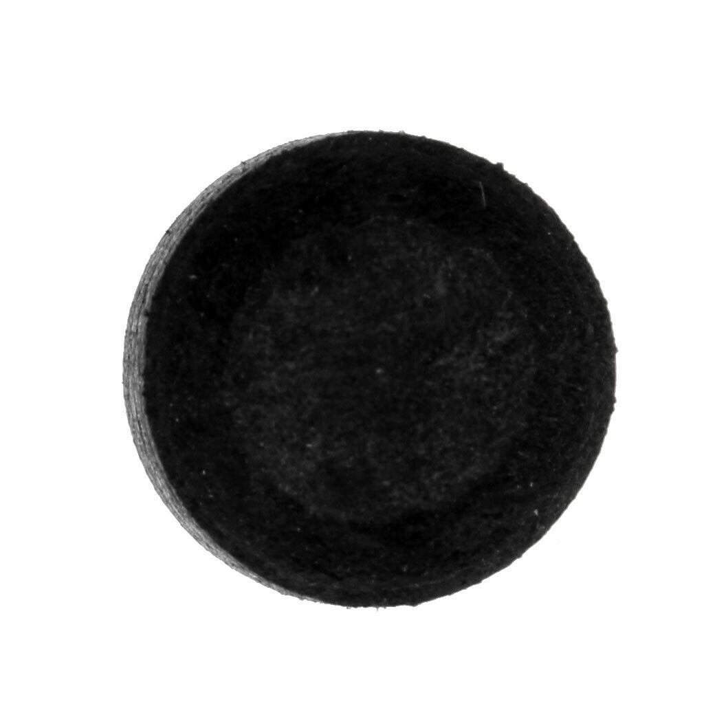 High Quality Pigskin Leather Billiard Pool Cue Tips Black - 11mm Soft