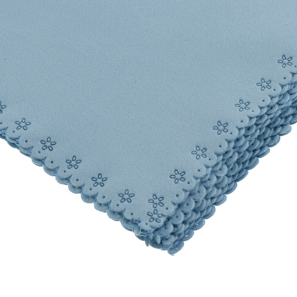 20 Pieces Double Sided Microfiber Glasses Screen Lens Cleaning Cloth Blue