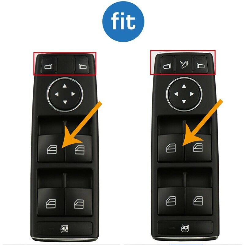 Window Switch Button Covers for Mercedes Benz W204 W212 C E Glk Class, Front LE8