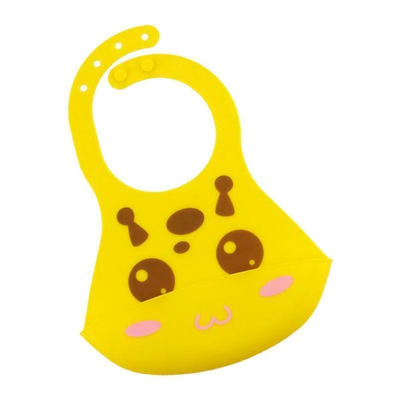 2Piece Waterproof Silicone Infant Toddlers Baby Bibs w/Food Catching Pocket