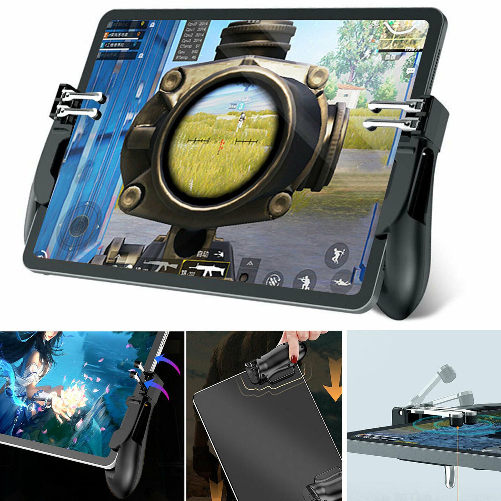 Mobile Phone Gaming Gamepad Trigger Shooter Controller for PUBG iPad Android IOS