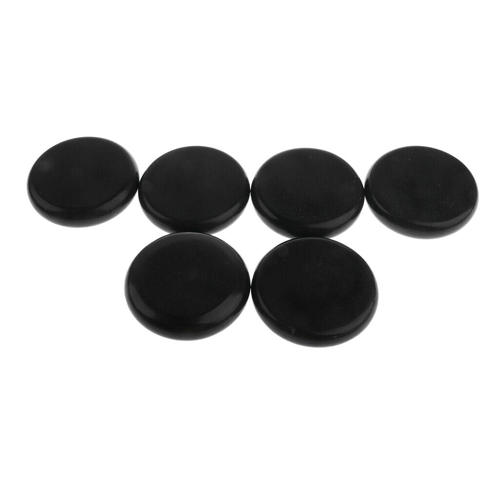 6 Pieces Hot Basalt Stones Set - Smooth Massage Stones, Body Heating Warmer