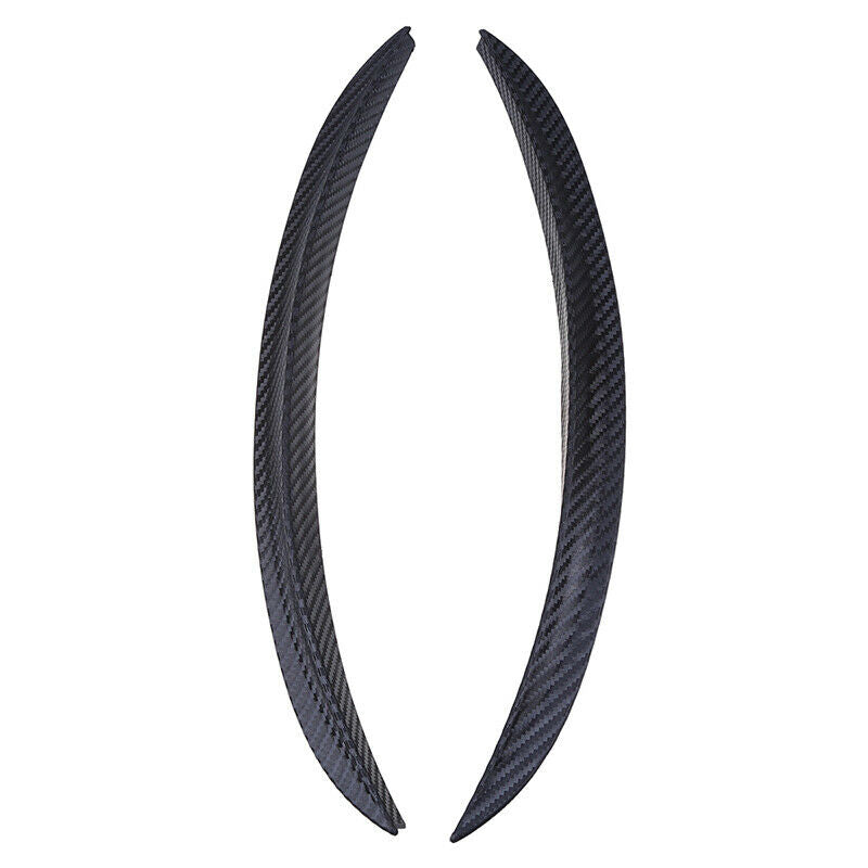 Pair Carbon Fiber Car Wheel Eyebrow Arch Trim Cover Strip Protector Universal