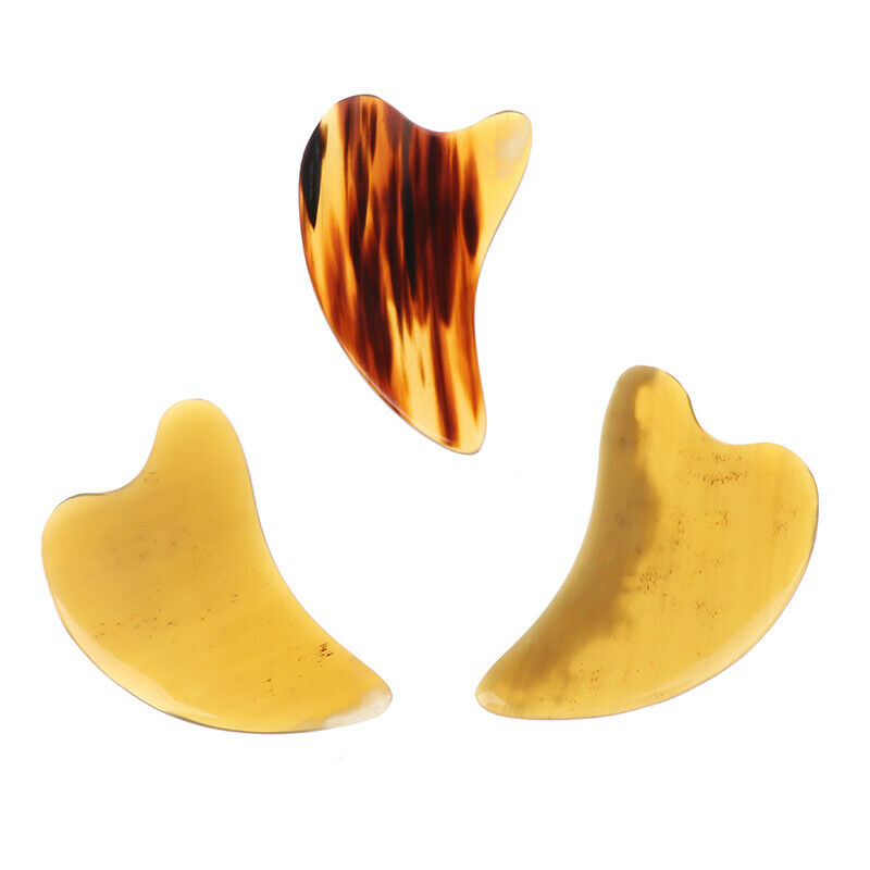 Natural Ox Horn Gua Sha Board Facial Lift Neck Body Scraping Massage To.l8