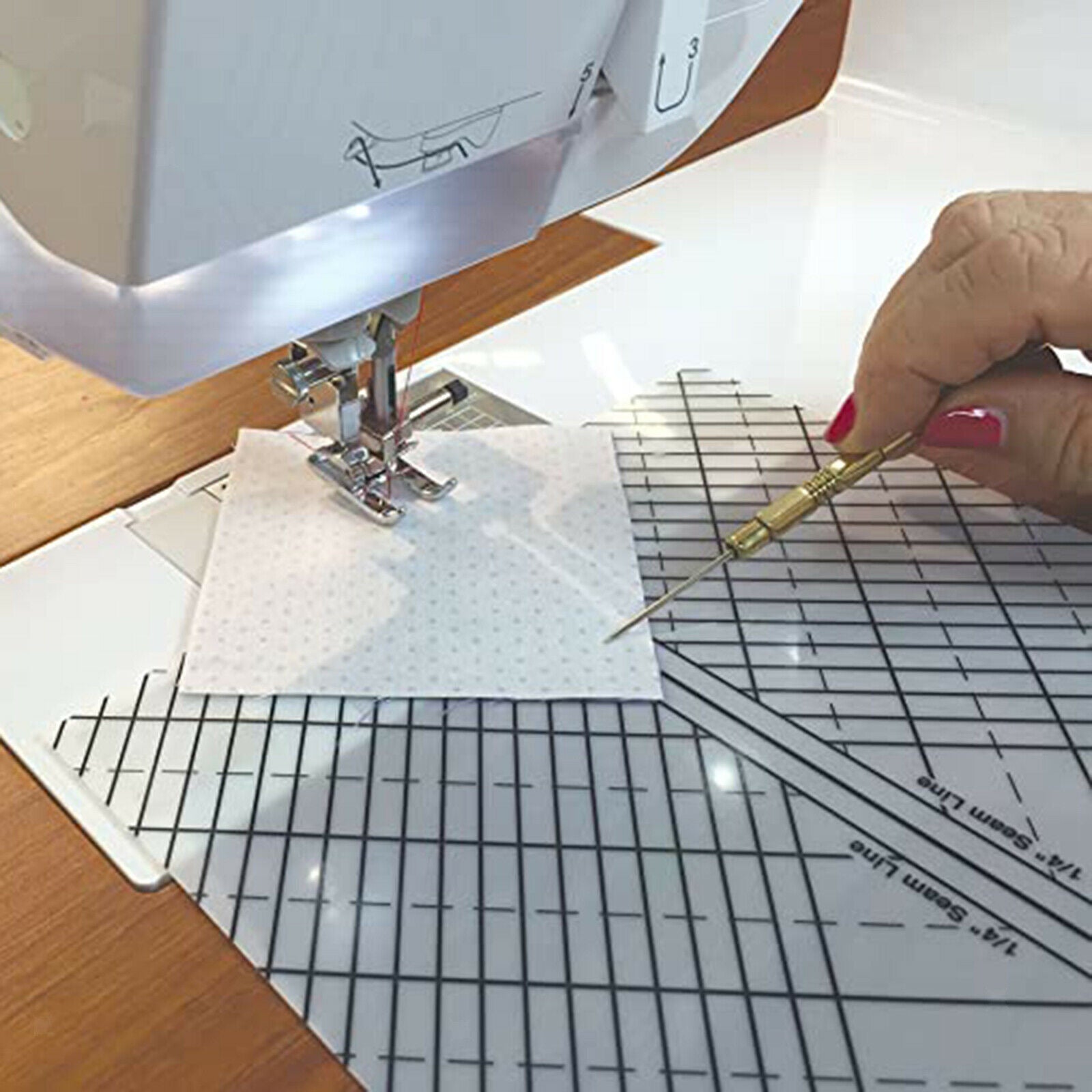 Durable Sew Straight Ruler Templates Quilters Tool Quilting Pathcwork Craft