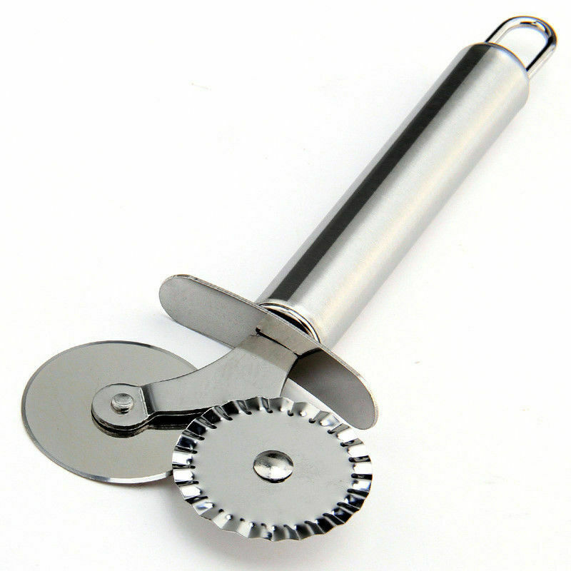 Stainless Steel Rustproof Ravioli Cutter Double Pastry Wheel Restaurant Knives