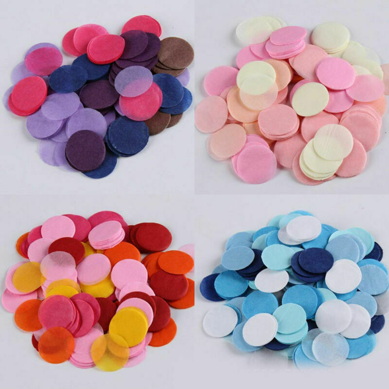 1000Pcs Tissue Paper Confetti  for Wedding Balloons Tossing Throw RAINBOW Circle