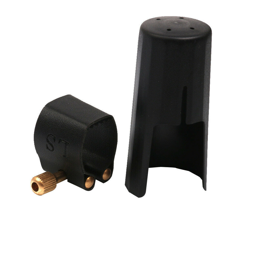 Bb Clarinet Mouth   Cover And PU Leather Ligature Clip