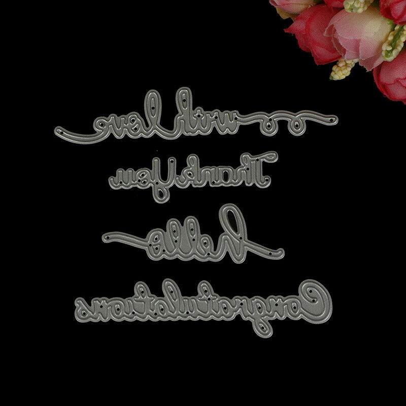 Greeting Words Cutting Die Metal Scrapbooking Dies Craft Dies Greeting Car FwDF
