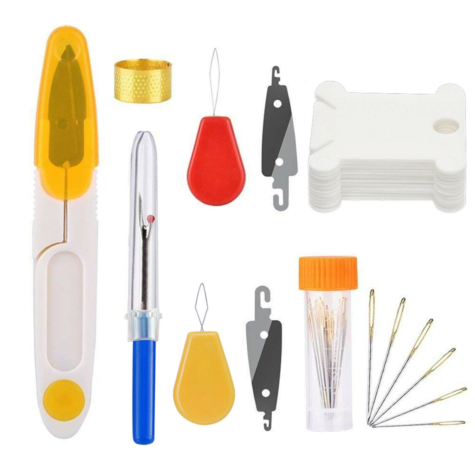 50 Colorful Cross Stitch Kits Starter Fabric-Set Kit Tools Gift for Adults Kids
